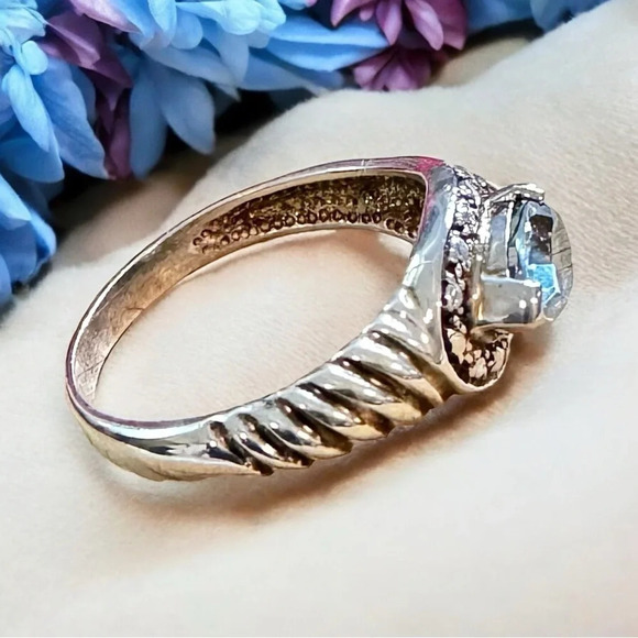 Blue Topaz Sterling Silver Ring (7) - Picture 13 of 14